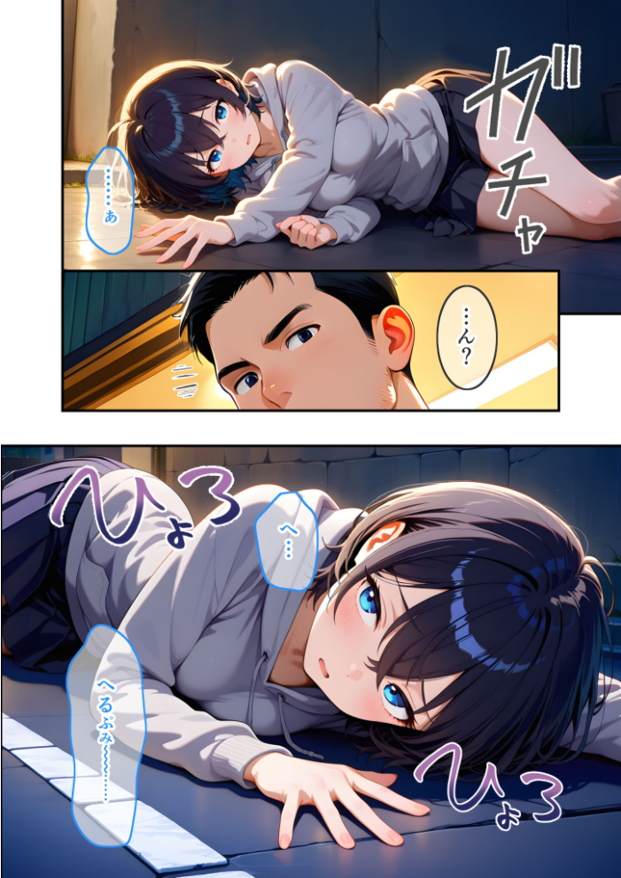 【エロ漫画】 ダウナー家出娘のHな恩返し 第1話〜低血糖JDはドーナツとおじさんが好き〜 モザイク版 ラビットフット サンプル画像