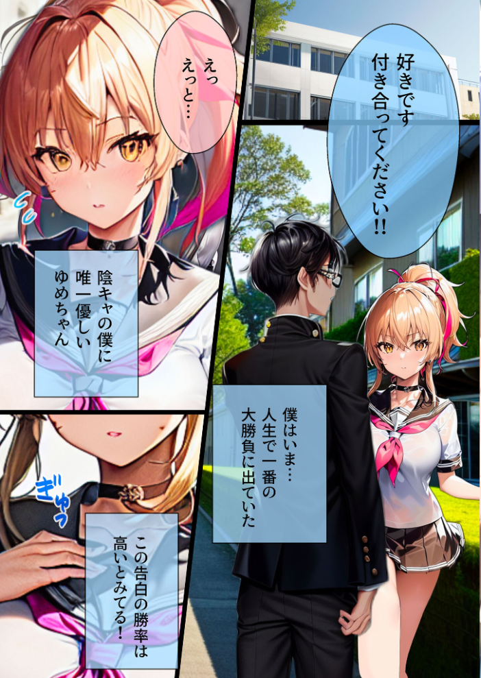 【エロ漫画】 ぼっち・ざ・ふぁっく!〜陰キャの俺に声をかけてくれた陽キャ美少女に告白したら断られたんだけどお金を払ったらヤらせてくれる処女ビッチだったのでお金とチンポでDV彼氏から寝取ってあまあま両想いメス堕ちえっちします モザイク版 わからせマン あいラビ サンプル画像