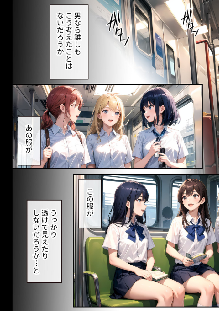 【エロ漫画】 陰キャの僕、透視の力を手に入れる。デラックス! 〜最凶能力で学園ハーレム化計画〜 モザイク版 ラビットフット サンプル画像