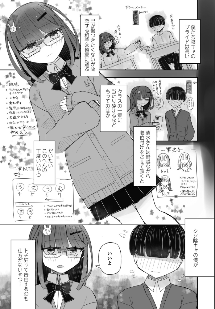 【エロ漫画】 クラスで6〜8番目くらいにかわいい子 はく雲 サンプル画像