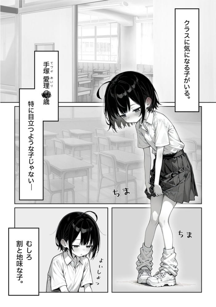 【エロ漫画】 陰キャ（♂）と陰キャ（♀）の性活日誌 モザイク版  永依藍LAB あいラビ サンプル画像