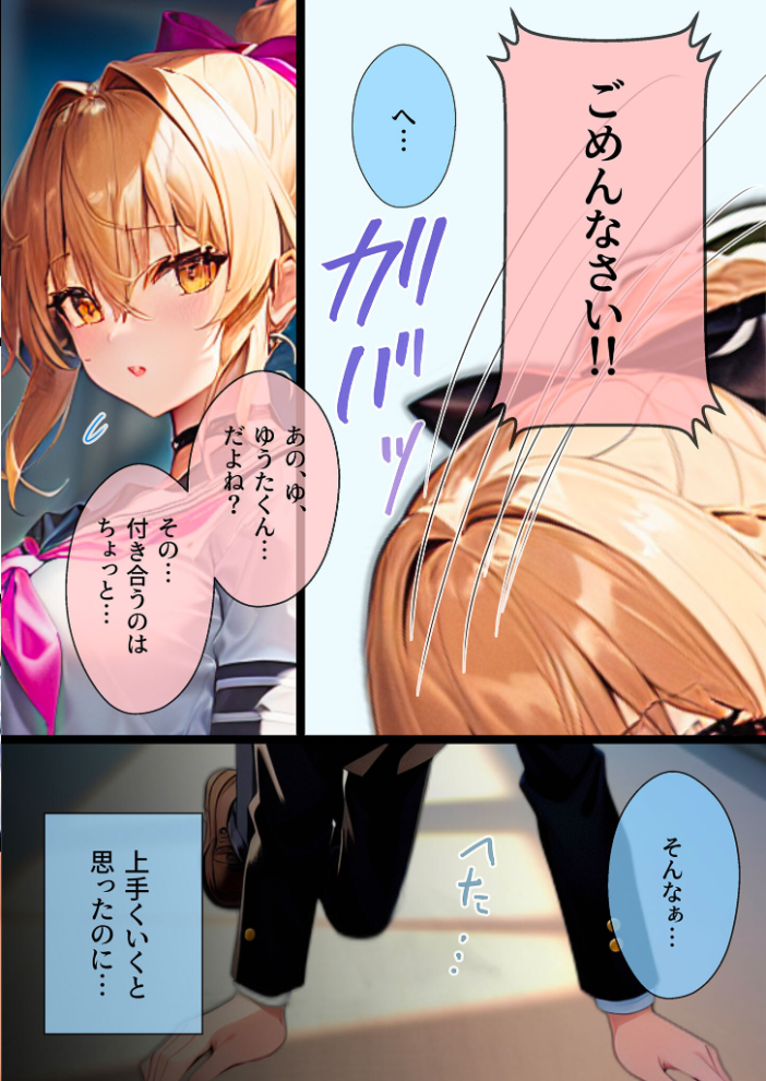 【エロ漫画】 ぼっち・ざ・ふぁっく!〜陰キャの俺に声をかけてくれた陽キャ美少女に告白したら断られたんだけどお金を払ったらヤらせてくれる処女ビッチだったのでお金とチンポでDV彼氏から寝取ってあまあま両想いメス堕ちえっちします モザイク版 わからせマン あいラビ サンプル画像