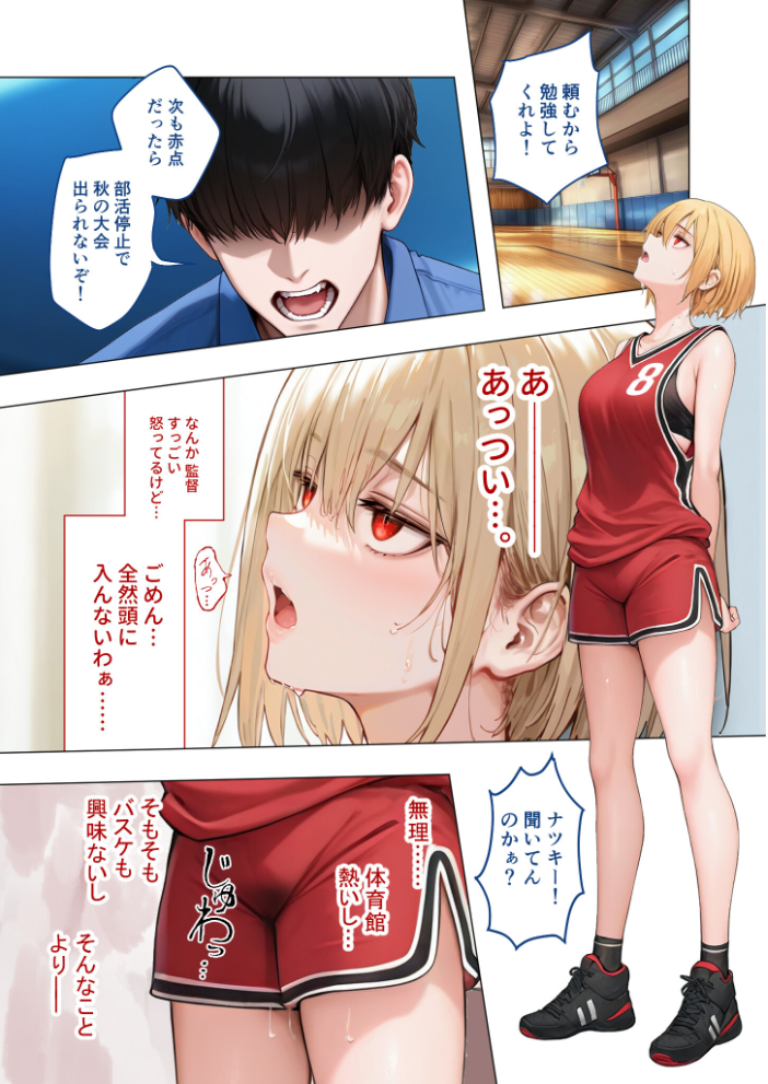 【エロ漫画】 【合冊版】真夏のビッチな姉妹ハーレム 〜オ○ニー中毒ギャル達の家庭教師になった俺〜 第1巻 FANZA限定版  ラビットフット サンプル画像