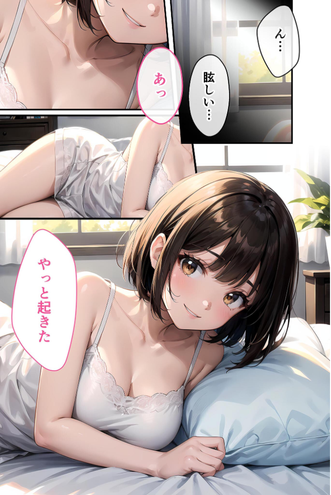 【エロ漫画】 いちゃLOVE純情ベッドルーム 〜大好きな彼女と、愛し愛され絡み合う朝〜 モザイク版 ラビットフット サンプル画像