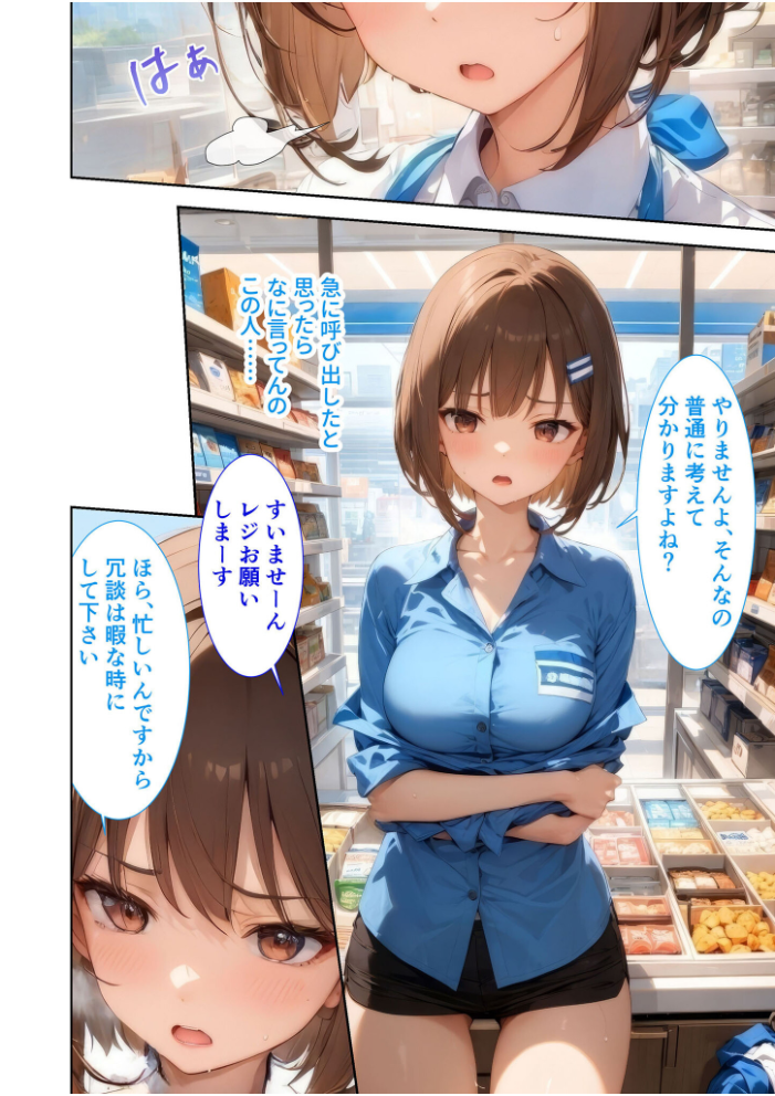 【エロ漫画】 当店限定！セックス￥0サービス 〜めちゃかわ店員さん達との好き放題えっち〜 モザイク版  ラビットフット サンプル画像