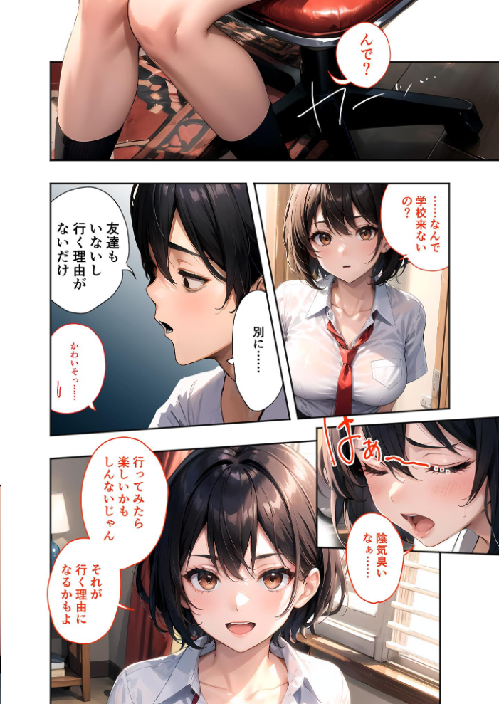 【エロ漫画】 幼なじみの淫らな不登×治療 総集編 モザイク版 ラビットフット サンプル画像