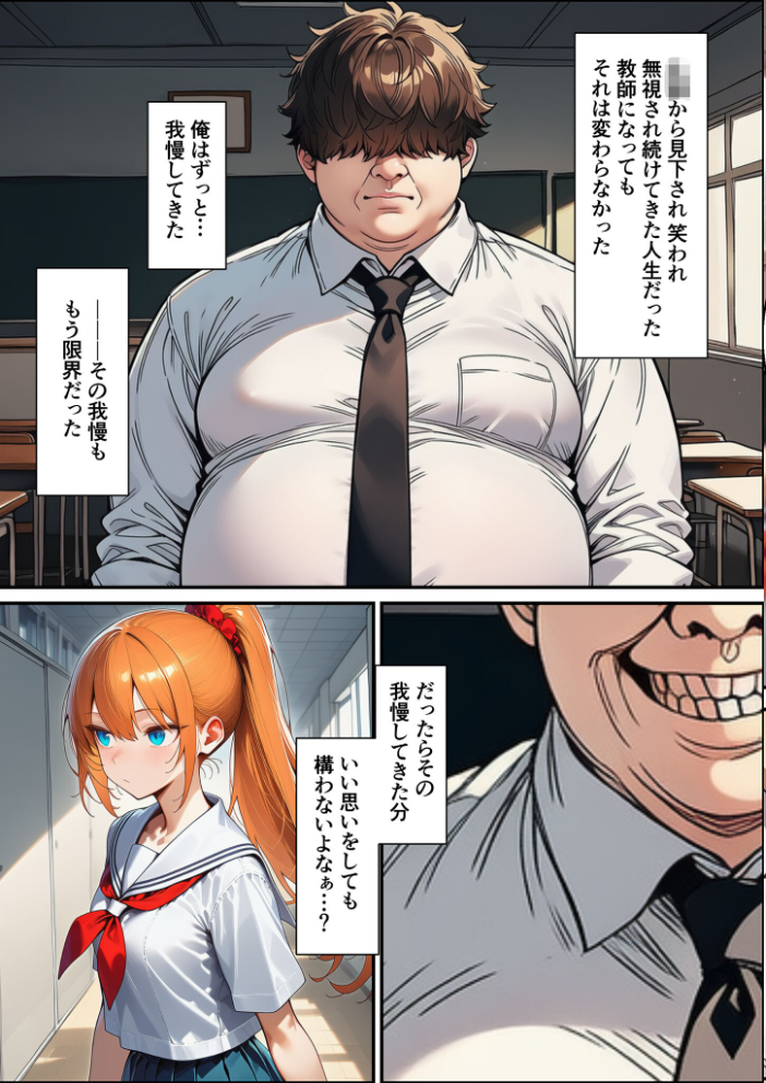 【エロ漫画】 瑠璃川姉妹の羞恥被害 モザイク版 朝露まほし あいラビ サンプル画像