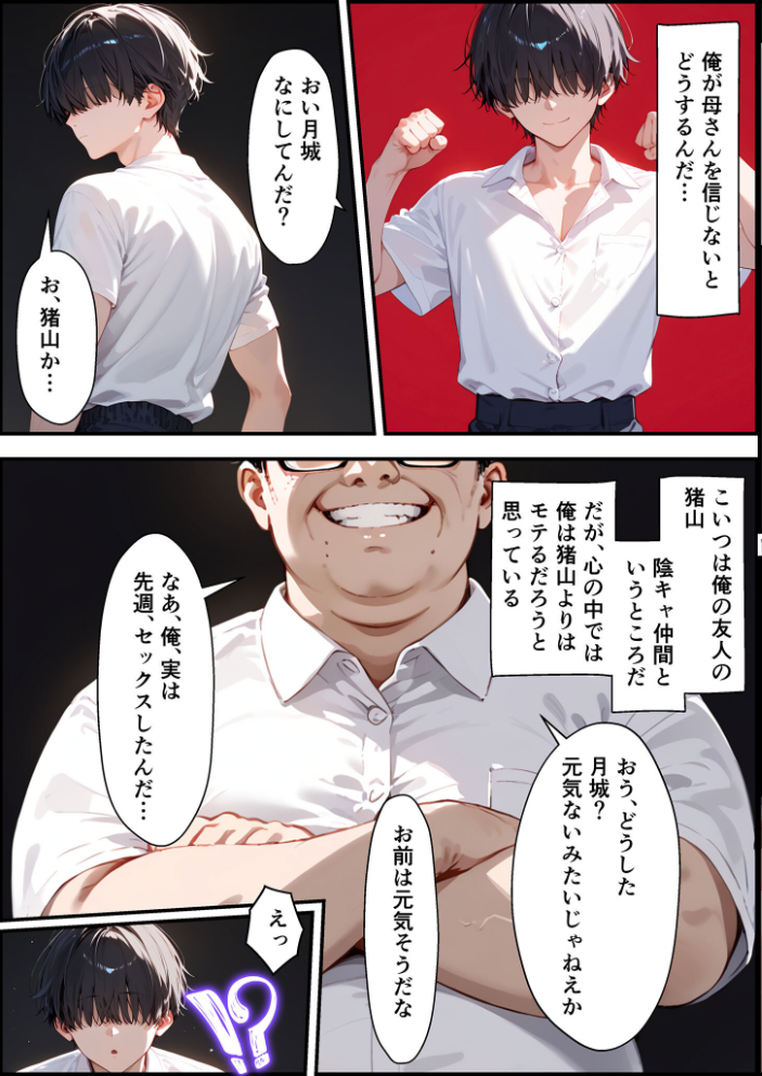 【エロ漫画】 女手ひとつでボクを育ててくれた自慢の母がボクを守るためにいじめっ子の女になる話2 モザイク版 バベル太郎 あいラビ サンプル画像