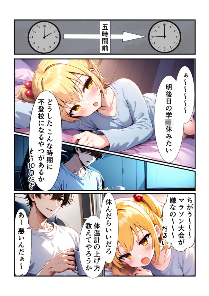 【エロ漫画】 海代悠帆の露出災難（総集編） モザイク版  朝露まほし あいラビ サンプル画像