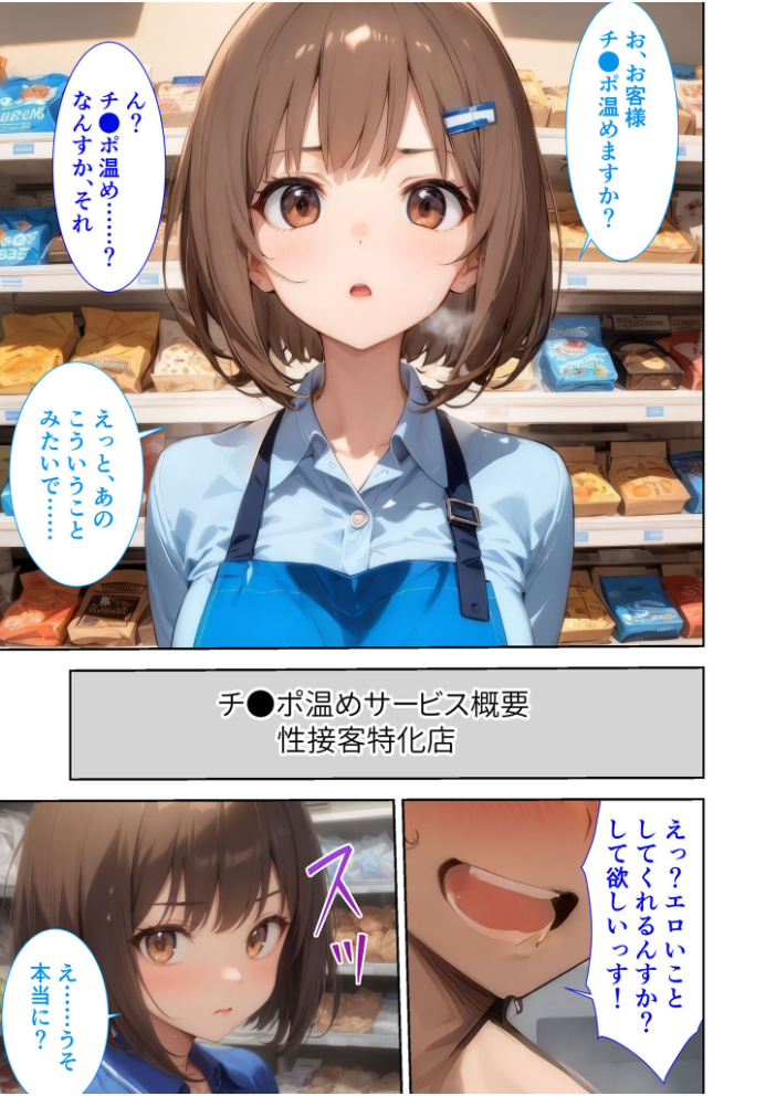 【エロ漫画】 当店限定！セックス￥0サービス 〜めちゃかわ店員さん達との好き放題えっち〜 モザイク版  ラビットフット サンプル画像