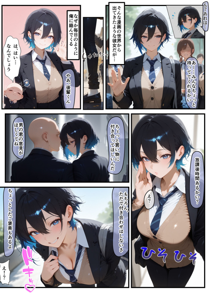 【エロ漫画】 女学園の王子様♀の百合ハーレムの竿係になった モザイク版 はらいでか あいラビ サンプル画像