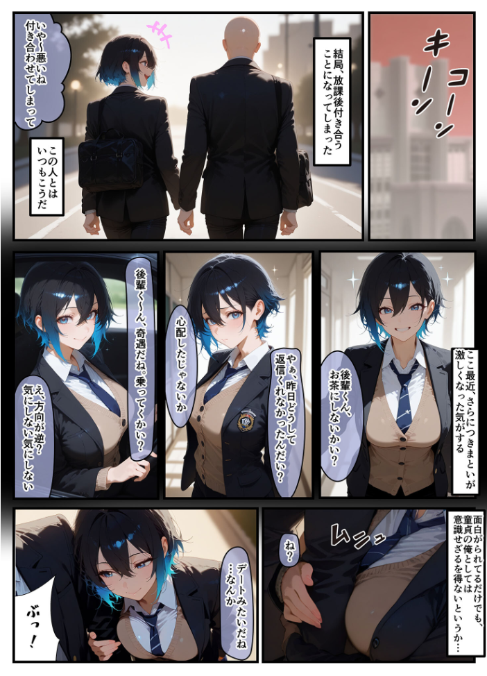 【エロ漫画】 女学園の王子様♀の百合ハーレムの竿係になった モザイク版 はらいでか あいラビ サンプル画像