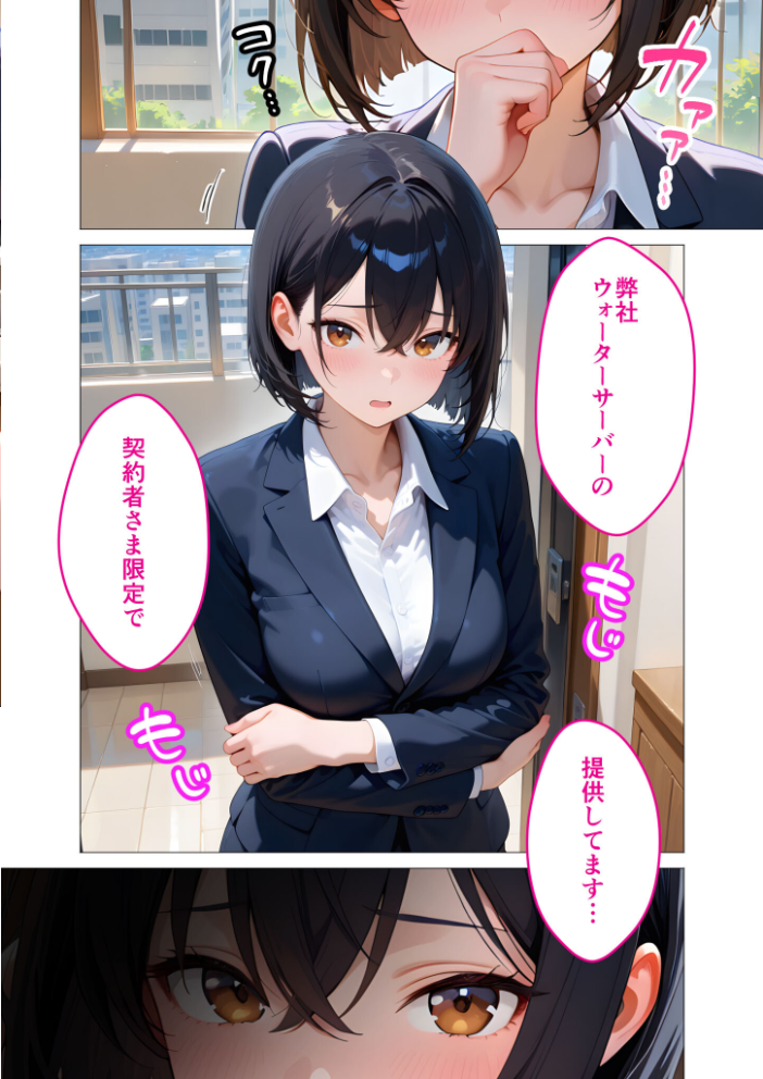 【エロ漫画】 当店限定！セックス￥0サービス 〜新人営業さんの崖っぷちえっち〜 モザイク版  ラビットフット サンプル画像