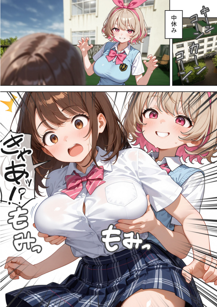 【エロ漫画】 キモおじ⇔●●入れ替わり【2】クラスの男子誰の●●●●孕●かな?モザイク版 愛・筋肉博 あいラビ サンプル画像