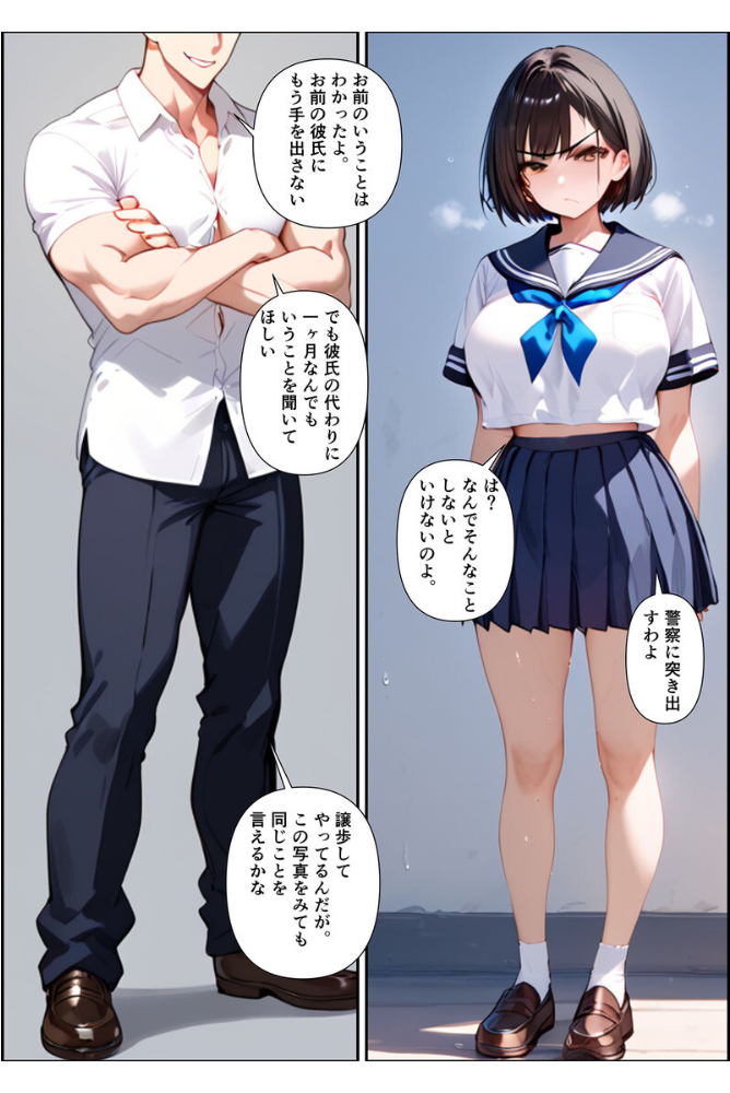 【エロ漫画】 【全2作収録】ボクを守るために不良の性●●になっても絶対に堕ちないカノジョ モザイク版 バベル太郎 ラビットフット サンプル画像