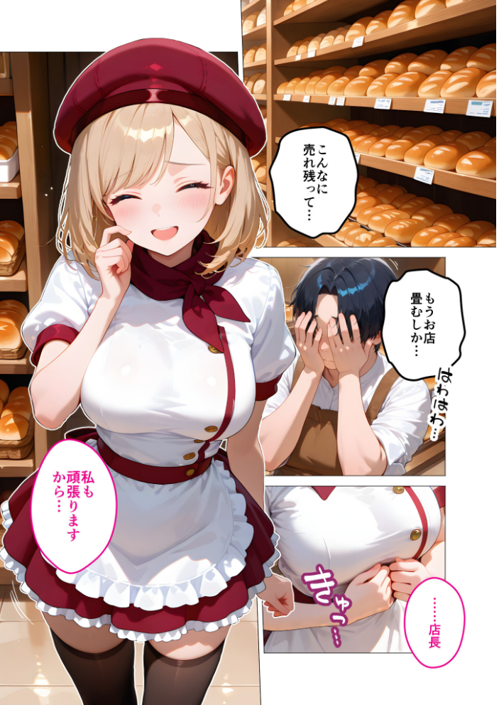 【エロ漫画】 当店限定!セックス¥0サービス 〜ひたむきパン屋さんの流されえっち〜 モザイク版 ラビットフット サンプル画像