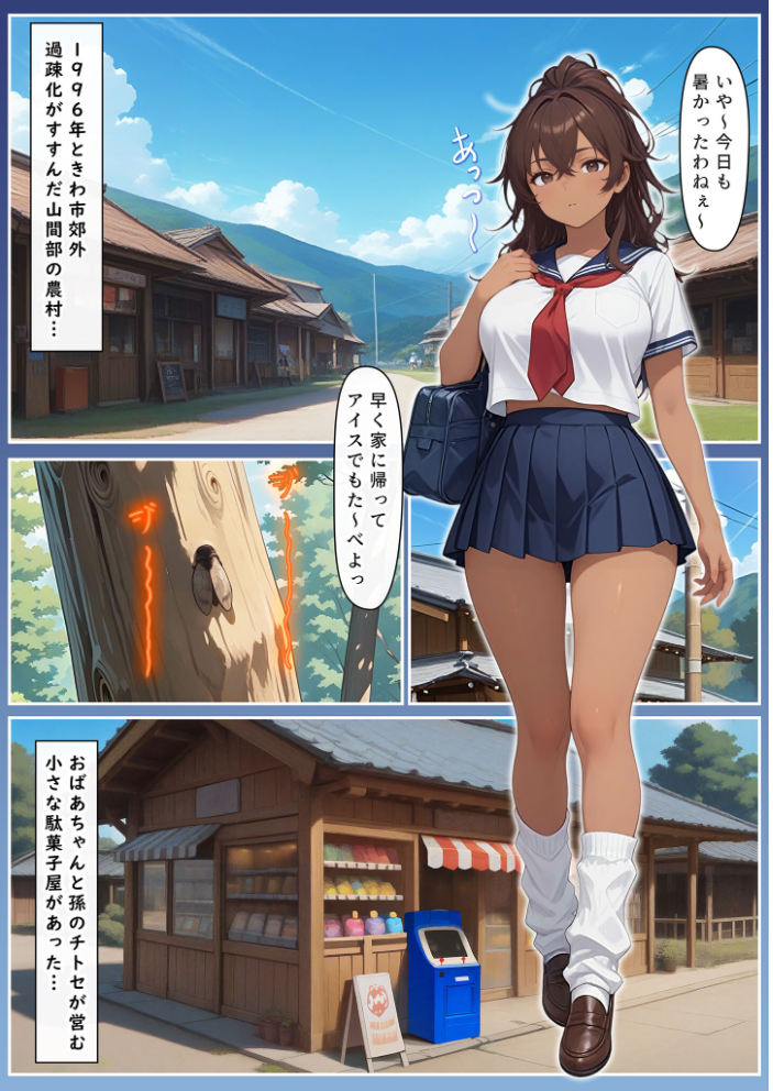 【エロ漫画】 ゲーミングお姉ちゃん【褐色巨乳ギャル姉と格ゲー勝負で精通ボーイ！コマンドミスでティウンティウン！】 モザイク版  にゃぷそでぃ あいラビ サンプル画像