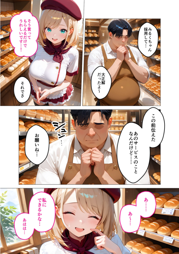 【エロ漫画】 当店限定!セックス¥0サービス 〜ひたむきパン屋さんの流されえっち〜 モザイク版 ラビットフット サンプル画像
