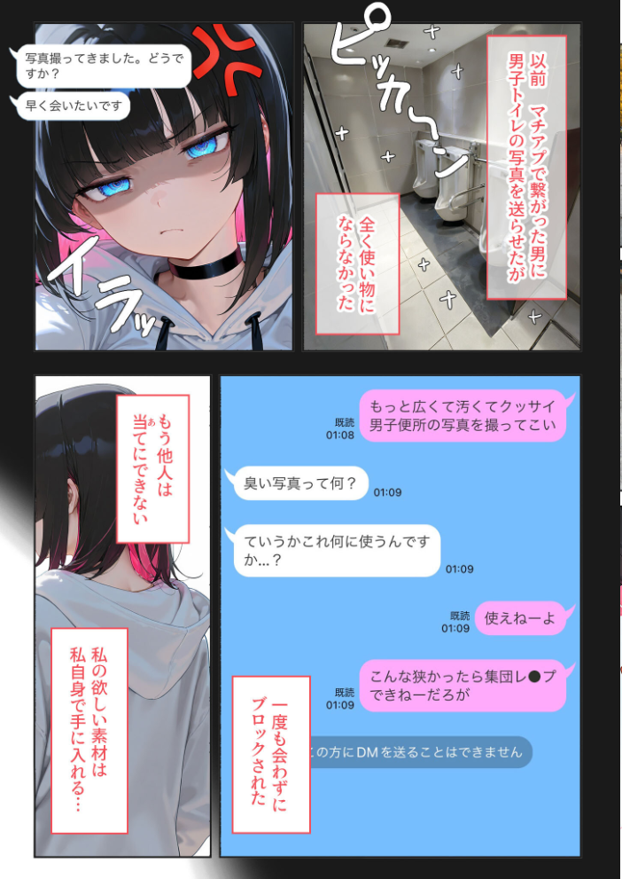 【エロ漫画】 エロ漫画家の過激でキケンな突撃取材 〜お前が便所になるんだよ!〜 モザイク版 愛・筋肉博 あいラビ サンプル画像