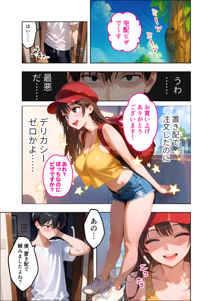 【エロ漫画】 BiXXX Delivery MIX〜どすけべ配達員のセックスデリ〜 モザイク版 ラビットフット サンプル画像