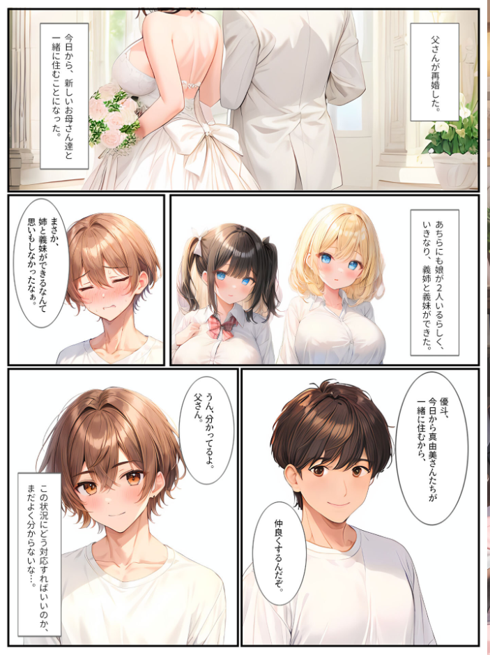 【エロ漫画】 巨乳姉妹と家族になったら毎日セックスしています モザイク版 StudioSR あいラビ サンプル画像