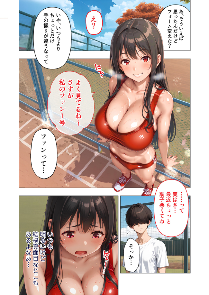 【エロ漫画】 陸上一筋だった先輩がコーチ専用のメスになるまで モザイク版 ラビットフット サンプル画像