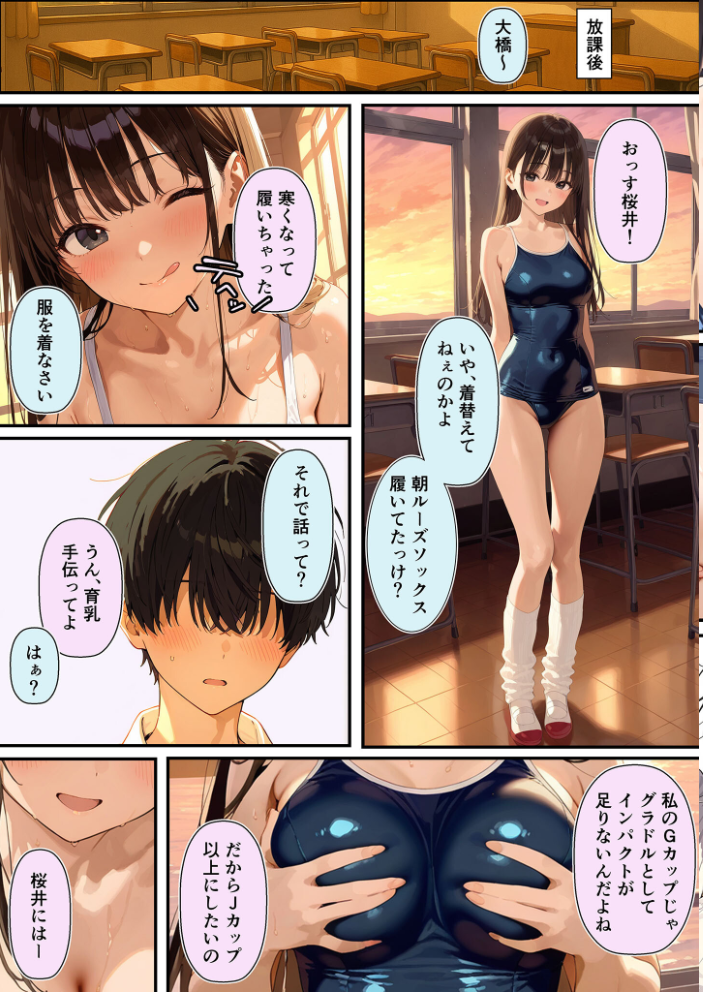 【エロ漫画】 グラドル志望の強気な同級生を騙してメス堕ちさせた話 モザイク版 潮吹きんぐ あいラビ サンプル画像