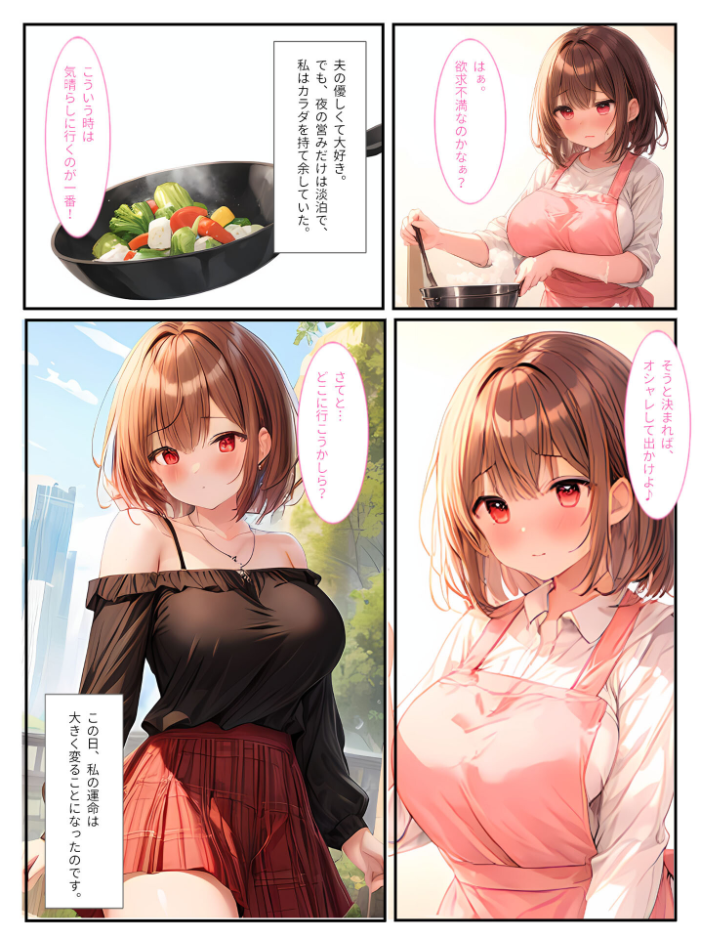 【エロ漫画】 欲求不満の若妻がAVデビュー〜夫に言えない禁断の快感に堕ちていく〜 モザイク版  StudioSR あいラビ サンプル画像