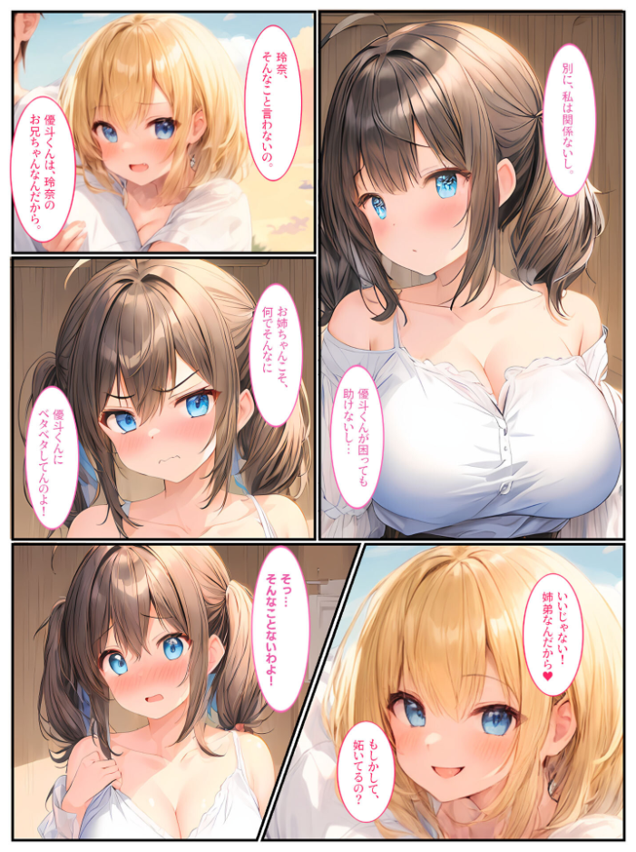 【エロ漫画】 巨乳姉妹と家族になったら毎日セックスしています モザイク版 StudioSR あいラビ サンプル画像