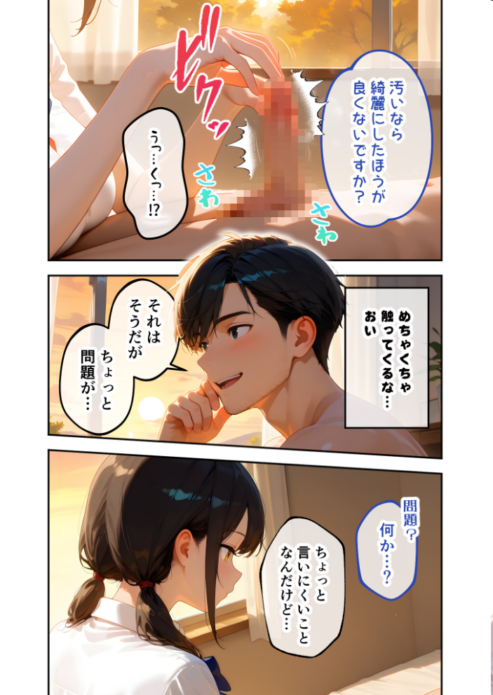 【エロ漫画】 家性婦の下宮さんは竿の看病までしてくれる 〜爆乳・爆尻持ちのド変態クール女子〜 モザイク版 ラビットフット サンプル画像
