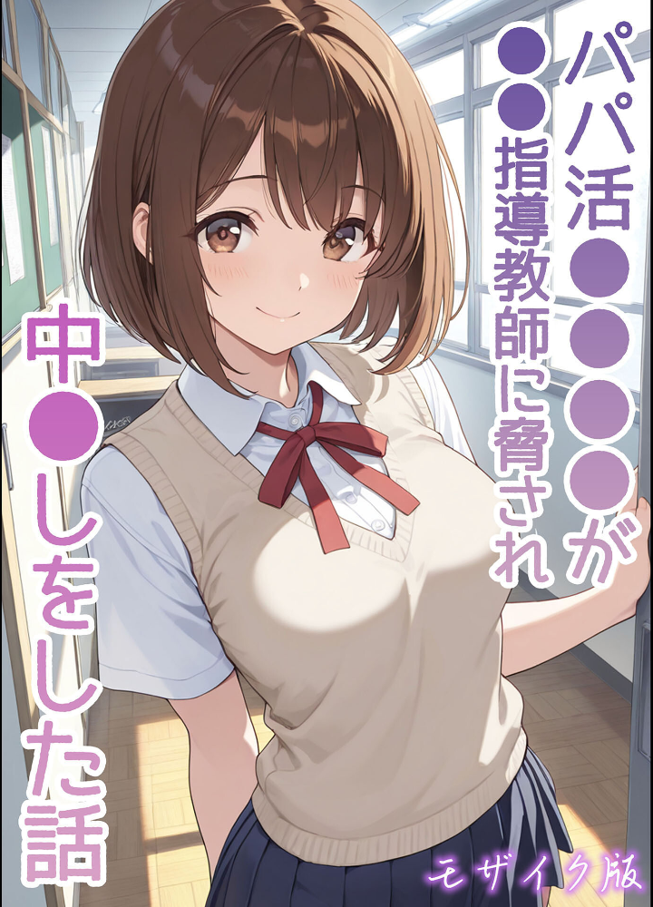 【エロ漫画】 パパ活●●●●が●●指導教師に脅され中●しをした話 モザイク版  AIザッハトルテ あいラビ サンプル画像