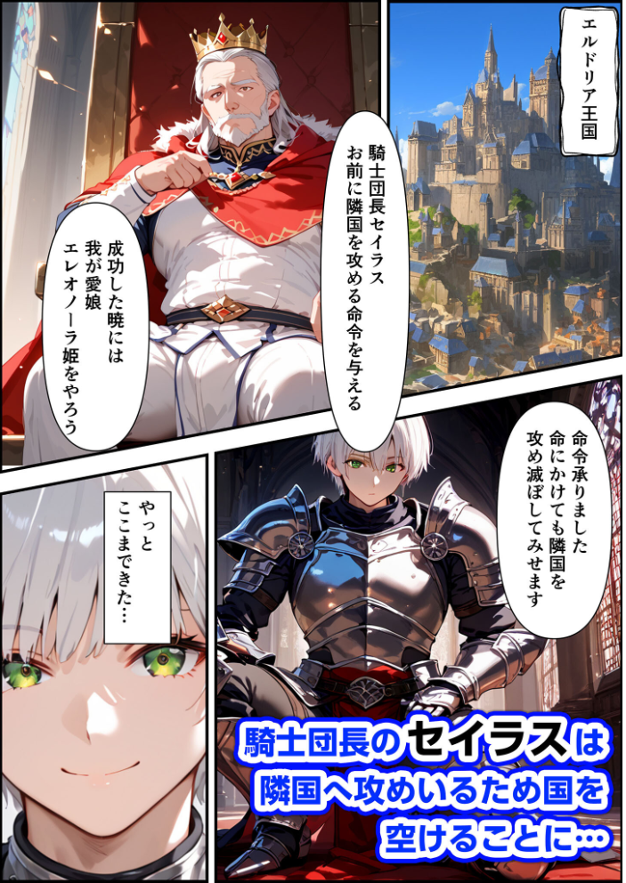 【エロ漫画】 最強の騎士団長が女体化させられて最弱の雌に堕ちる話 モザイク版  バベル太郎 あいラビ サンプル画像