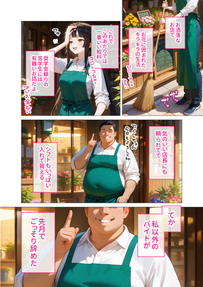 【エロ漫画】 当店限定!セックス¥0サービス 〜無気力花屋さんの言いなりえっち〜 モザイク版 ラビットフット サンプル画像