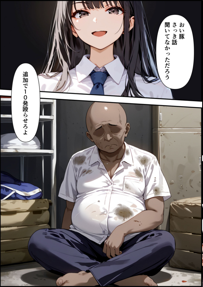 【エロ漫画】 ●●アプリでいじめっ子を肉●●にする話 モザイク版  バベル太郎 あいラビ サンプル画像