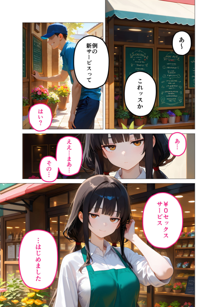 【エロ漫画】 当店限定!セックス¥0サービス 〜無気力花屋さんの言いなりえっち〜 モザイク版 ラビットフット サンプル画像
