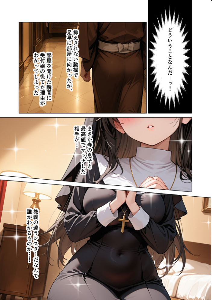 【エロ漫画】 マッチング型純愛風俗店「レッドリンク」 第9話 〜聖職者でも愛してくれますか?〜 モザイク版 ラビットフット サンプル画像
