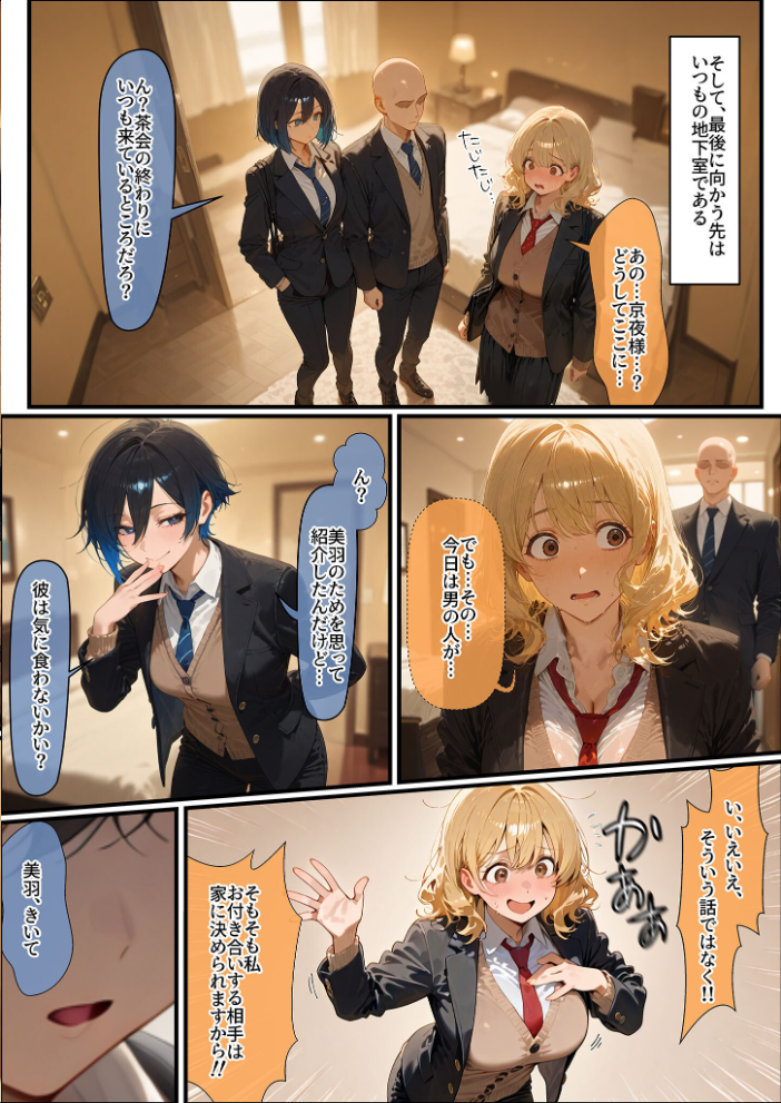 【エロ漫画】 女学園の王子様♀の百合ハーレムの竿係になった2 モザイク版  はらいでか あいラビ サンプル画像