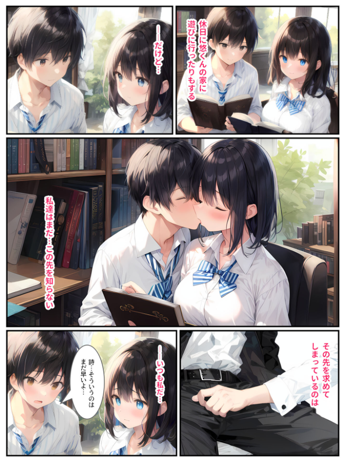 【エロ漫画】 セックスのお勉強〜家庭教師にメス堕ちする女学生(彼氏あり)〜 モザイク版 StudioSR あいラビ サンプル画像