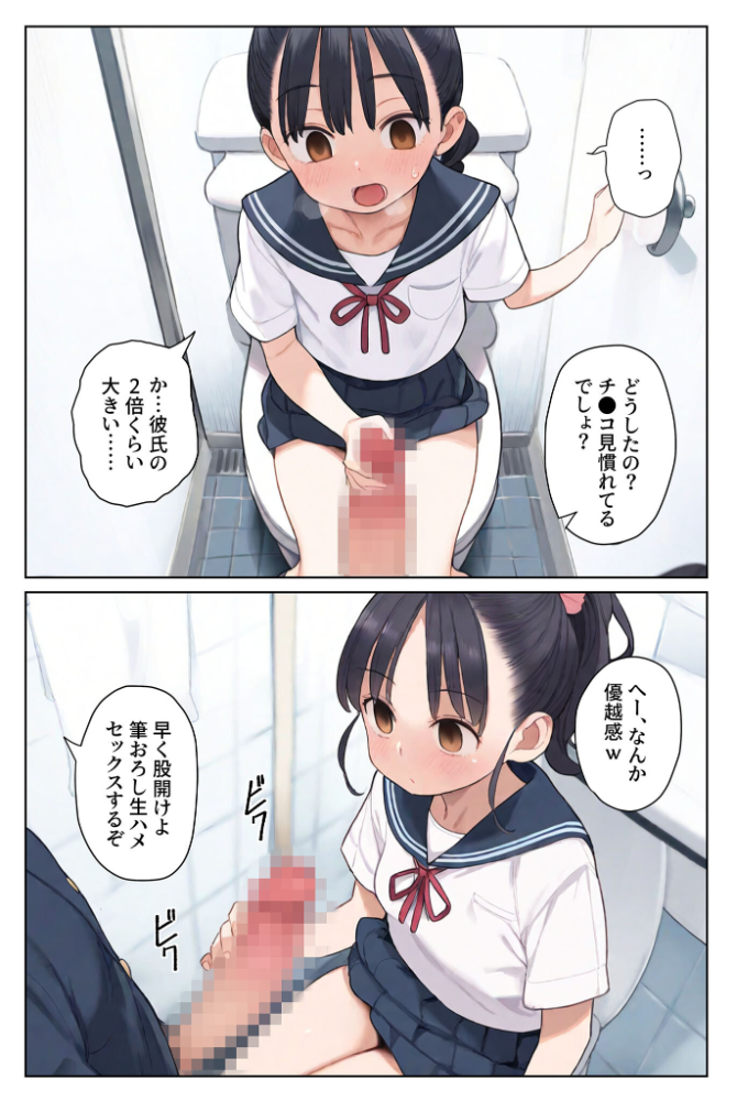 【エロ漫画】 片想いだった幼馴染を●●漬けにして寝取り●●●する。 モザイク版 湘南ヶ浜 あいラビ サンプル画像
