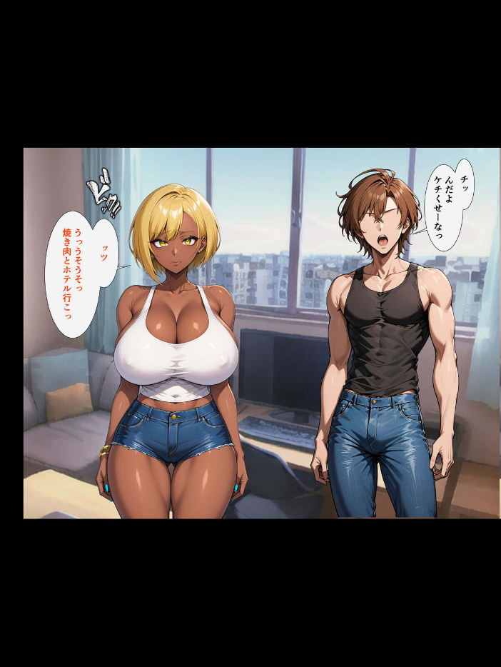 【エロ漫画】 【全4作収録】クズ男たちからギャル母娘を寝取って幸せにするお話 総集編 モザイク版 ハレノヒ ラビットフット サンプル画像
