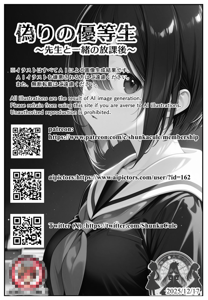 【エロ漫画】 偽りの優等生 〜先生と一緒の放課後〜 モザイク版 ンチアーネのアトリエ あいラビ サンプル画像