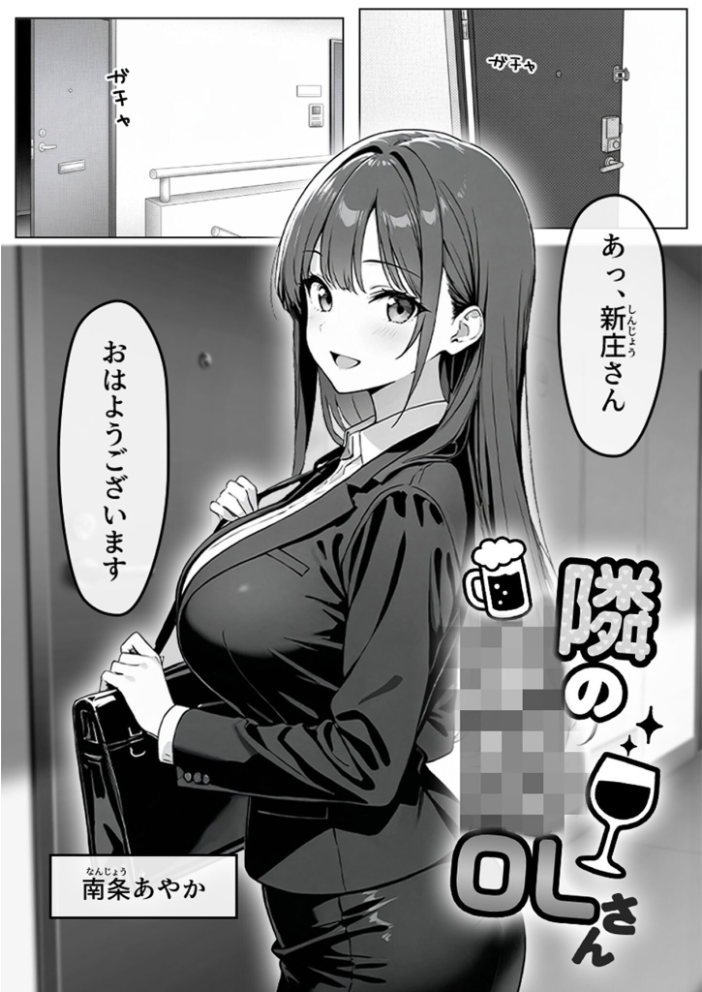 【エロ漫画】 隣の泥●OLさん モザイク版 わがままワークス あいラビ サンプル画像