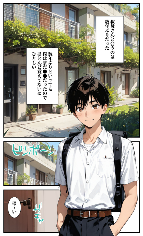 【エロ漫画】 一週間叔母さんと二人きりで住むことになったんだけど叔母さんは裸族だった モザイク版  東京漫画研究所 あいラビ サンプル画像