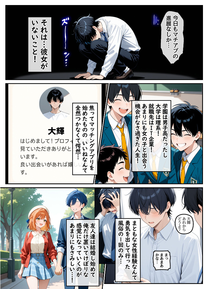 【エロ漫画】 童貞の俺が海外旅行先で出会った褐色美女と国際結婚して子作りしまくる話1 モザイク版 ハレノヒ あいラビ サンプル画像
