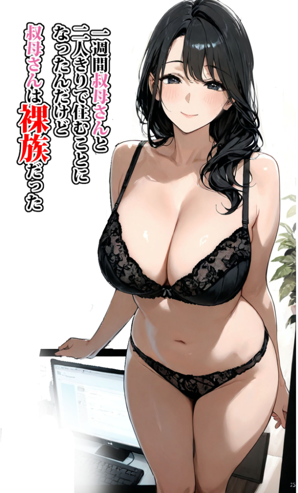【エロ漫画】 一週間叔母さんと二人きりで住むことになったんだけど叔母さんは裸族だった モザイク版  東京漫画研究所 あいラビ サンプル画像