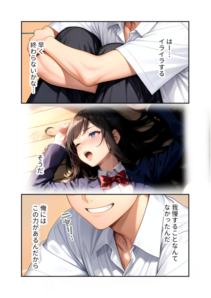 【エロ漫画】 陰キャの僕、透視の力を手に入れる。第十四話 〜男嫌いな会長サマの無様な全校集会〜 モザイク版 ラビットフット サンプル画像
