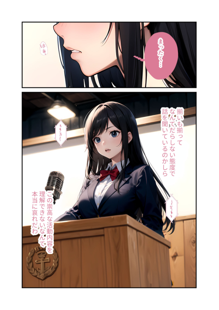 【エロ漫画】 陰キャの僕、透視の力を手に入れる。第十四話 〜男嫌いな会長サマの無様な全校集会〜 モザイク版 ラビットフット サンプル画像