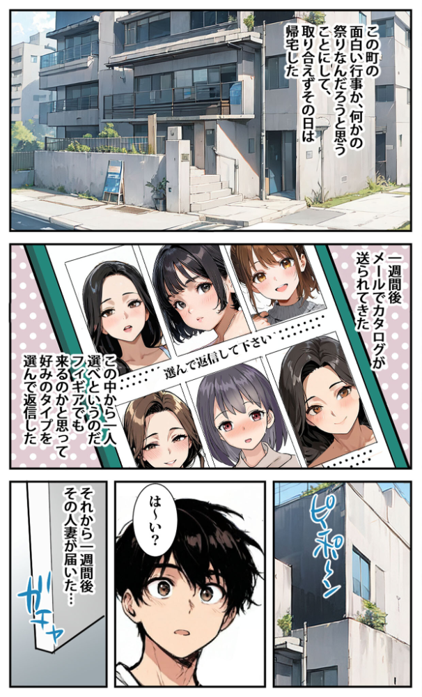 【エロ漫画】 商店街の福引き引いたら人妻が当たった モザイク版  東京漫画研究所 あいラビ サンプル画像