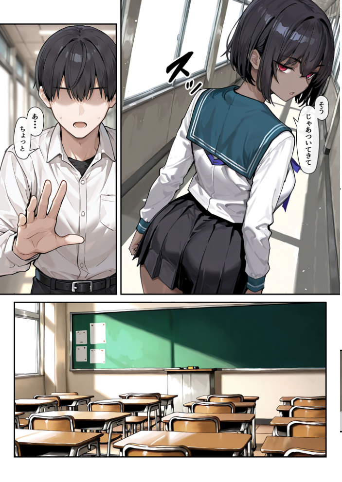 【エロ漫画】 どスケベボデーの夜永さん モザイク版 だまご屋 あいラビ サンプル画像