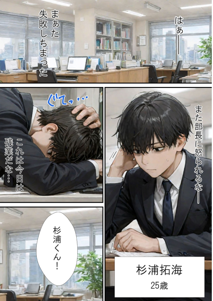 【エロ漫画】 仕事で失敗ばかりの俺が人妻上司(48)と残業したら濡れ濡れセックス始まった話 モザイク版 ラブ熟 あいラビ サンプル画像